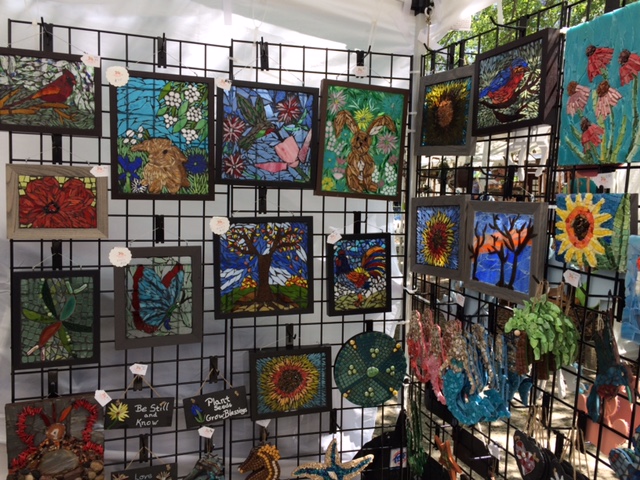 Flower Floozy Designs Mosaic art upcoming fine art and craft shows