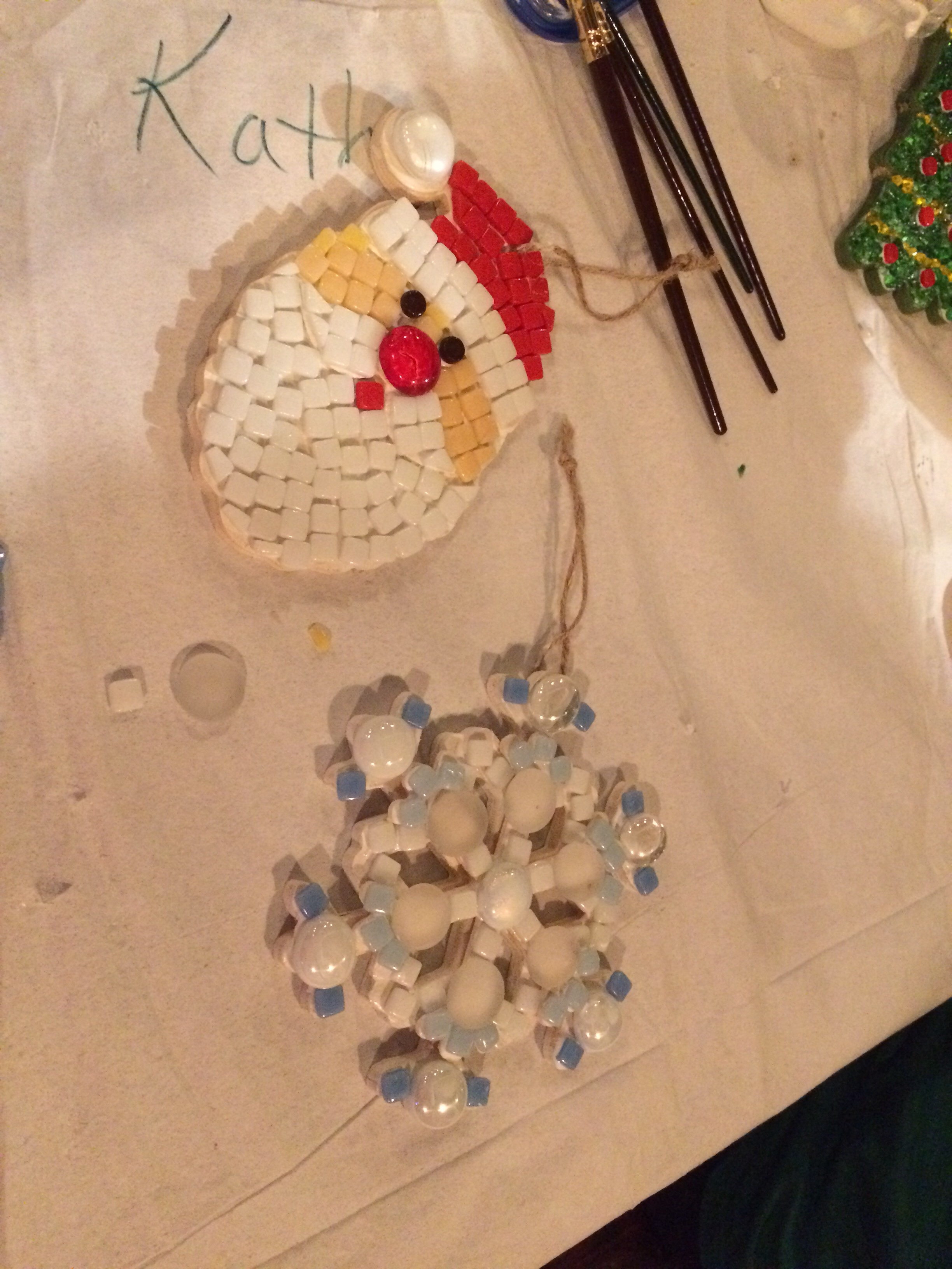 Mosaic class Charlotte Stained Glass mosaic classes Mosaic